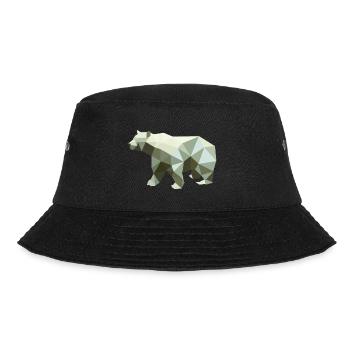 Bear, Polygon, Angular, Hiking, Trees, Animal, Mountains, Nature - Bucket Hat - black - Front - Lela (165cm)