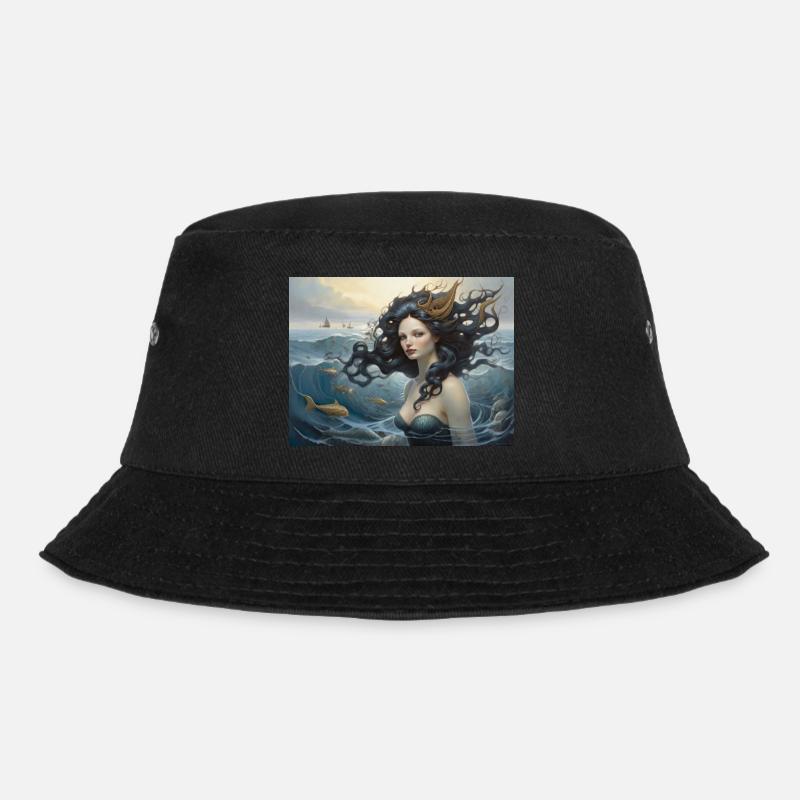 Meerjungfrau - Bucket Hat - Schwarz