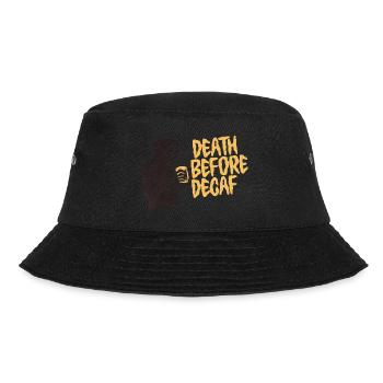 Death Before Decaf - Bucket Hat - Schwarz - Vorne - Lela (165cm)