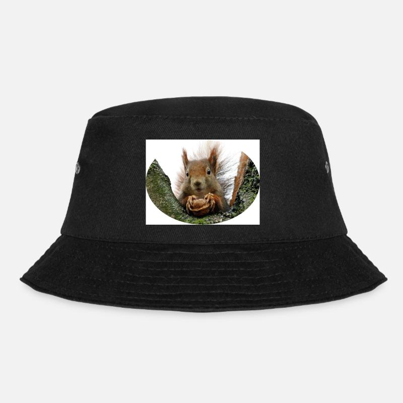 Eichhörnchen, Isibat - Bucket Hat - Schwarz