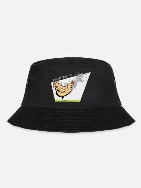 Lustiges Huhn mit Dinosaurierschatten - das haben sie nicht - Bucket Hat - Schwarz