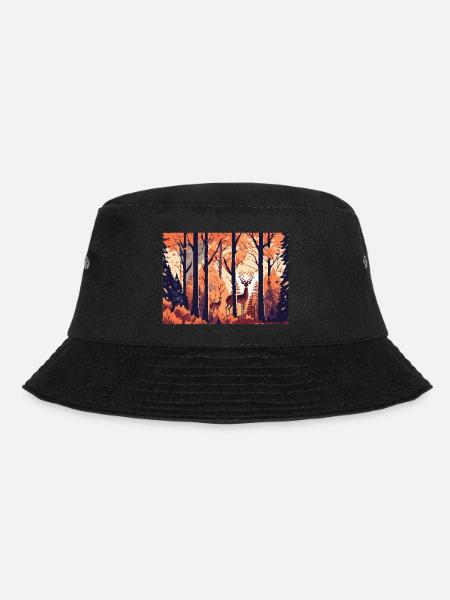Fall Scenery (Fall Collection #10) - Bucket Hat - black