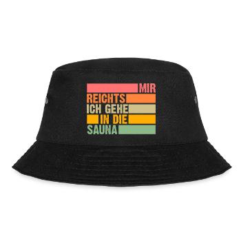 Wellness Saunagänger Saunieren Saunierer Sauna - Bucket Hat - Schwarz - Vorne - Lela (165cm)