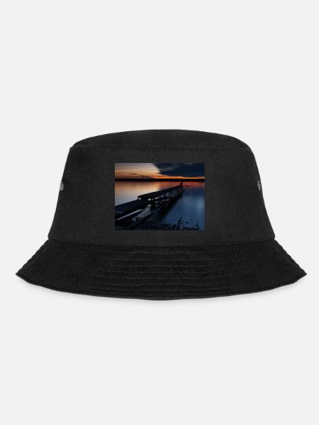 Sunset at Lake Ammersee - Bucket Hat - black