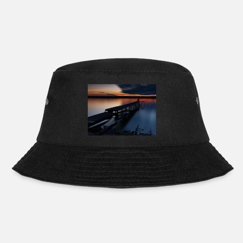 Sunset at Lake Ammersee - Bucket Hat - black