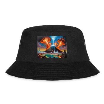 Zorn der Natur #6 - Bucket Hat - Schwarz - Vorne - Lela (165cm)