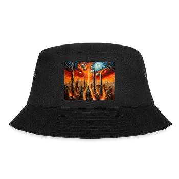 Zorn der Natur #9 - Bucket Hat - Schwarz - Vorne - Lela (165cm)