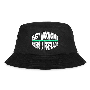 logging woodcutter carpenter funny tshirts jokes - Bucket Hat - Schwarz - Vorne - Lela (165cm)