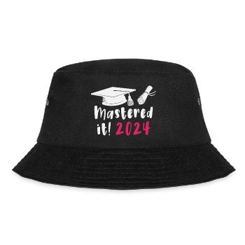 Gemeistert 2024 Master Abschluss Graduiert 2024 - Bucket Hat - Schwarz - Vorne - Lela (165cm)