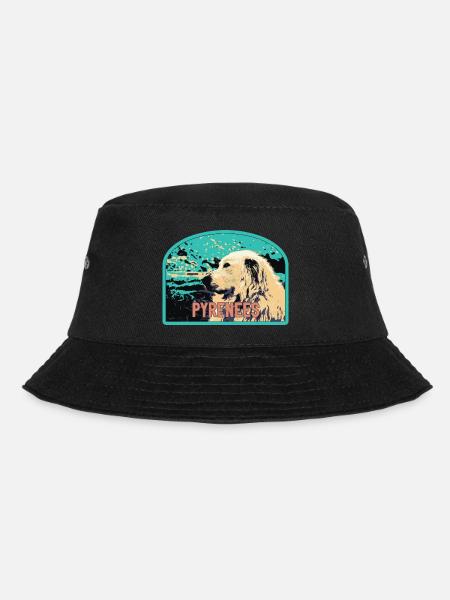 Pyrenäen-Schäferhund-Aufnäher: Berggefährte - Bucket Hat - Schwarz