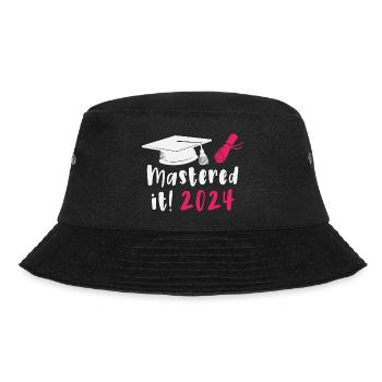 Gemeistert 2024 Master Abschluss Graduiert 2024 - Bucket Hat - Schwarz - Vorne - Lela (165cm)