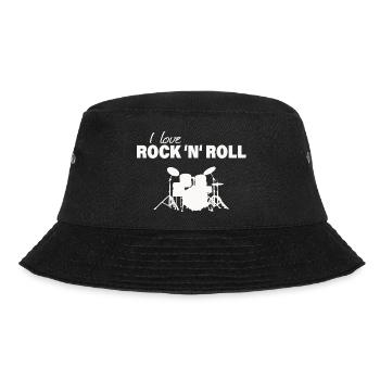 I LOVE ROCK 'N' ROLL - Bucket Hat - Schwarz - Vorne - Lela (165cm)