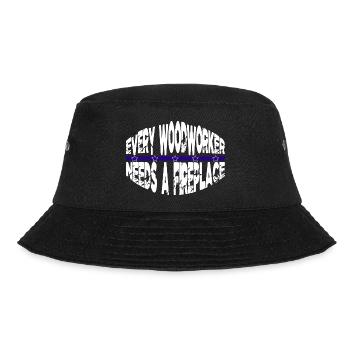 Woodcutter Hearbeat Funny Felling Gift - Bucket Hat - black - Front - Lela (165cm)