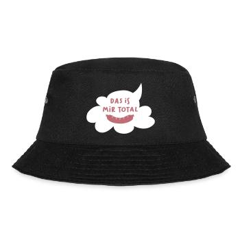 Wolke Wurst cool Quotes gleichgütig egal Bürohumor - Bucket Hat - Schwarz - Vorne - Lela (165cm)