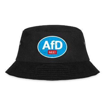 ANTI AFD NEE STICKER - Bucket Hat - Schwarz - Vorne - Lela (165cm)