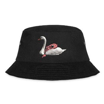 Sleeping monster on swan - Bucket Hat - black - Front - Lela (165cm)