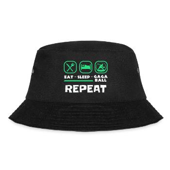 Eat Sleep Gaga Ball Repeat - Bucket Hat - black - Front - Lela (165cm)