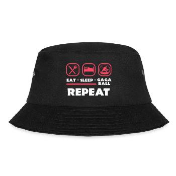 Eat Sleep Gaga Ball Repeat - Bucket Hat - black - Front - Lela (165cm)