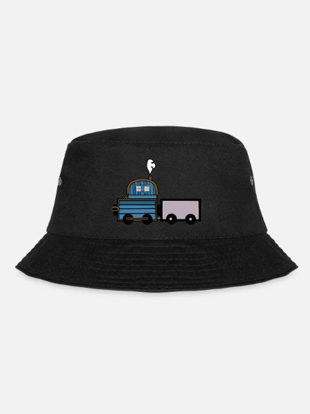 Bahn Zug Lokomotive Reise Züge - Bucket Hat - Schwarz