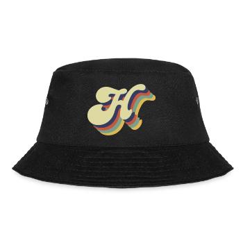 Retro-Buchstabe H - Bucket Hat - Schwarz - Vorne - Lela (165cm)