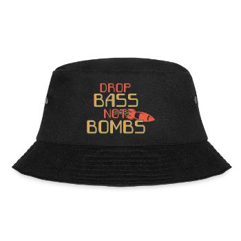 Drop Bass Not Bombs Music Lover Motif - Bucket Hat - black - Front - Lela (165cm)