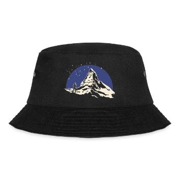 Matterhorn Hiking Hike Souvenir Zermatt - Bucket Hat - black - Front - Lela (165cm)