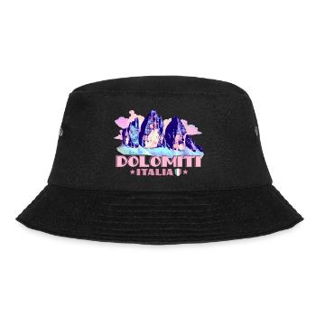 Dolomiti Italia Dolomiten Drei Zinnen Andenken - Bucket Hat - Schwarz - Vorne - Lela (165cm)