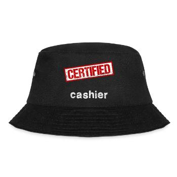 Kassierer - Bucket Hat - Schwarz - Vorne - Lela (165cm)