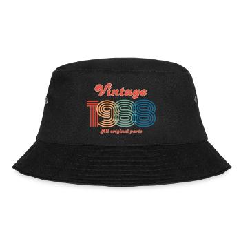 Jahrgang 1988, alle Originalteile - Bucket Hat - Schwarz - Vorne - Lela (165cm)