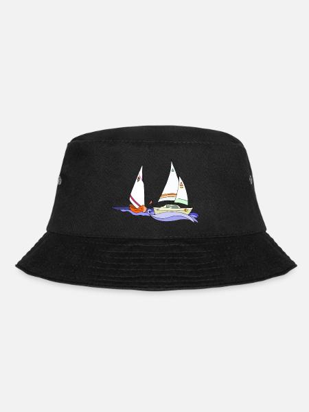 Segelboote - Bucket Hat - Schwarz