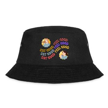 EAT GOOD FEEL GOOD - Bucket Hat - black - Front - Lela (165cm)
