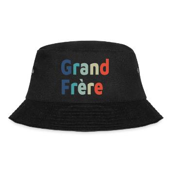 Geburt, großer Bruder, großer Sohn - Bucket Hat - Schwarz - Vorne - Lela (165cm)