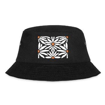 Groovy Gänseblümchen-Blumen - Bucket Hat - Schwarz - Vorne - Lela (165cm)