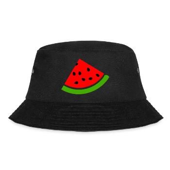 Wassermelone Melone - Bucket Hat - Schwarz - Vorne - Lela (165cm)