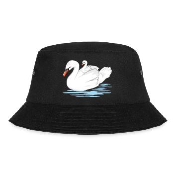White swan mom and her baby - Bucket Hat - black - Front - Lela (165cm)