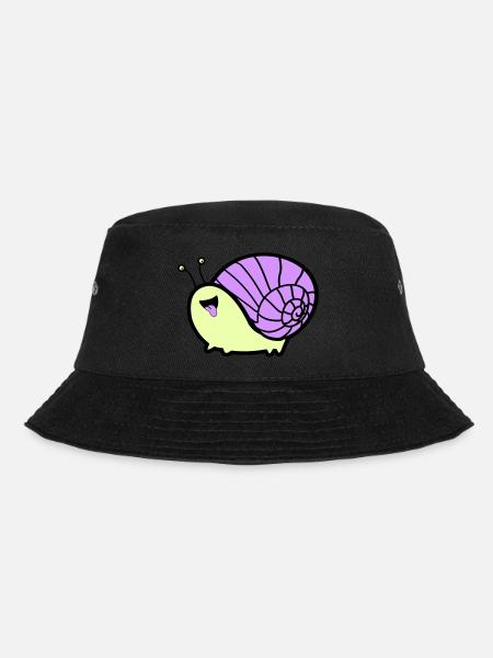 schnecke comic - Bucket Hat - Schwarz