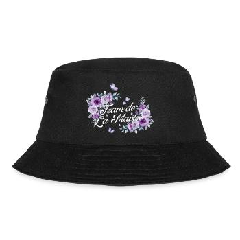 Purple floral bridal team - Bucket Hat - black - Front - Lela (165cm)