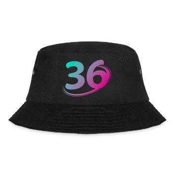 Nummer 36 mehrfarbig - Bucket Hat - Schwarz - Vorne - Lela (165cm)