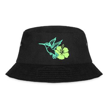 kolibri vogel hibiskus - Bucket Hat - Schwarz - Vorne - Lela (165cm)