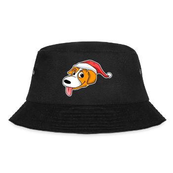 Weihnachten Hund Kopf Mütze - Bucket Hat - Schwarz - Vorne - Lela (165cm)
