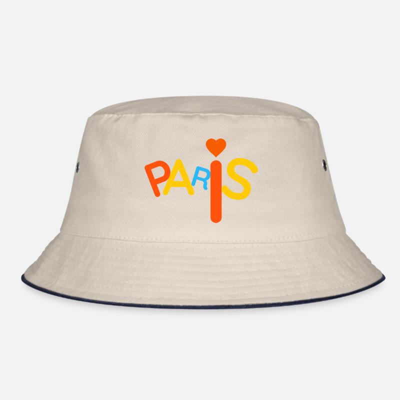 Farbenfrohes Paris Bucket Hat