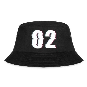 Two 2 Two 02 Number Effect Distorted Number - Bucket Hat - black - Front - Lela (165cm)