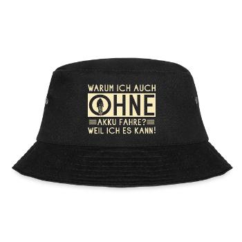Ohne Akkku Fahrrad Fahrradfahrer - Bucket Hat - Schwarz - Vorne - Lela (165cm)