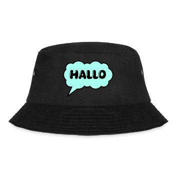 Speech bubble Hello - Bucket Hat - black - Front - Lela (165cm)