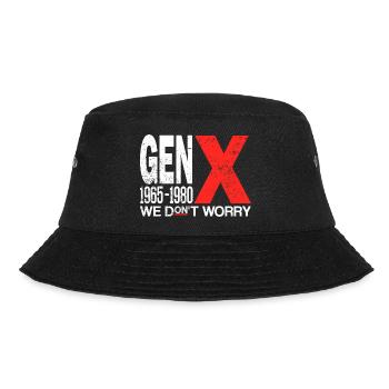 Generation X – Old School & Proud - Bucket Hat - black - Front - Lela (165cm)