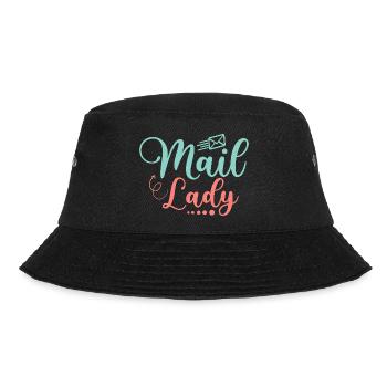 Mail Lady Mailman Postal Worker - Bucket Hat - Schwarz - Vorne - Lela (165cm)