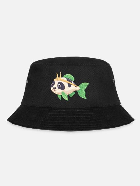 PandaPanzerwels – Süßes Hybrid-Design - Bucket Hat - Schwarz