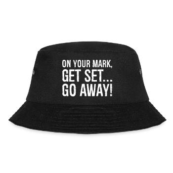 on your mark get set go away - Bucket Hat - Schwarz - Vorne - Lela (165cm)