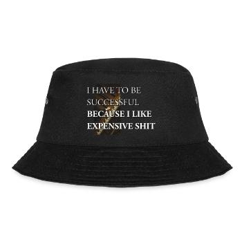 Erfolg & Luxus - Business Motivation Success - Bucket Hat - Schwarz - Vorne - Lela (165cm)