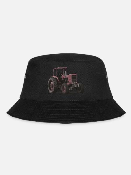 Classic Tractor // Bulldog // Illustration - Bucket Hat - Schwarz
